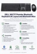 DELL WK717 Premier Bluetooth Keyboard UK Layout and Bluetooth Mice