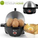Dihl Egg Cooker Boiler Steamer 7 Eggs Electric Brushed Steel