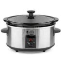 Dihl Slow Cooker 3.5L Removable Ceramic Pot Bowl Glass Lid Stainless Steel