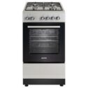 electriQ 50cm Dual Fuel Cooker - Silver EQDFSC50SI