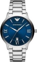 emporio armani ar11227 blue sunray dial 43mm s/steel men's watch