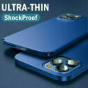 For iPhone 12 Pro Max 12 mini 11 XS XR 8+ Matte Hard Ultra Thin Phone Case Cover