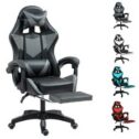 Gaming Massage Chair Footrest Office Computer PC Racing Recliner Swivel Seat