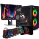 Gaming PC 22" Bundle Core i5 500GB HDD 8GB RAM NVidia GT710 2GB Windows 10 Wi-Fi