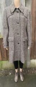 Gil Bret Wool Tweed Coat Size Uk16 Ladies