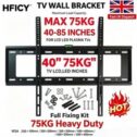 Heavy Duty Fixed TV Wall Bracket 40-85 Inch Large TV Mount Max Load 75KG