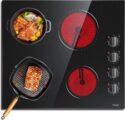 Hobsir ceramic hob wth knob controls 6000w
