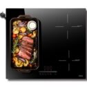 Hobsir Induction Hob with Flex Zone Built in Electric Hob 4 Burners 60 cm Slider