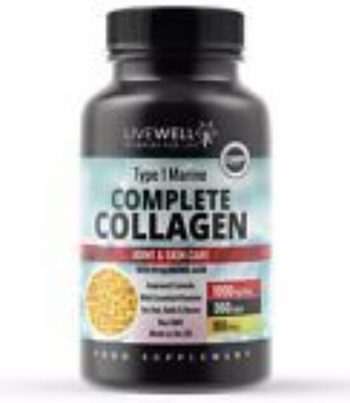 Hydrolysed Marine Collagen 1000mg Capsules | Hair, Skin, Nails & Joints Tablets