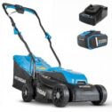 Hyundai Cordless Lawnmower 3 in 1 20v 4Ah Battery Powered 33cm 32L Mulching