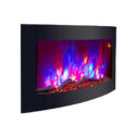 NEW 2020 LED COLOUR FLAME EFFECT TRUFLAME LOG CURVED WALL MOUNTED ELECTRIC FIRE