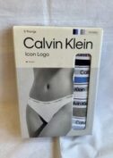 New Free Delivery RRP £65 Ladies Size XL Calvin Klein Icon Logo 5 Pack Thongs