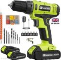 Power Full 20V Cordless Drill Kit with 2 Batteries, 21+1 Torque LED Light Keyles