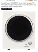 Russell Hobbs RH3VTD800 White 2.5kg Vented Tumble Dryer