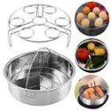 Stainless Steel Steamer Cooker Steam Pot Set Pot Grid Basket Kitchen Cookware