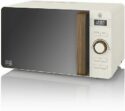 Swan SM22036WHTN Nordic Digital Microwave, 800 W, Cotton White