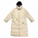 Woolrich Women's Long Down Puffer Coat | Vintage High End Designer Padded Beige